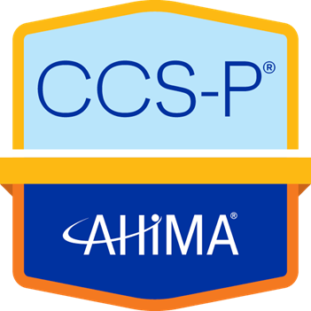 digital badge for Certified Coding Specialist – Physician-based certification